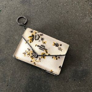 Coach Card Case with Keyring in Prairie Print